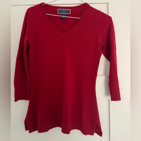 Karen Scott Sweaters - Comfortable, Stylish Red Sweater by Karen Scott